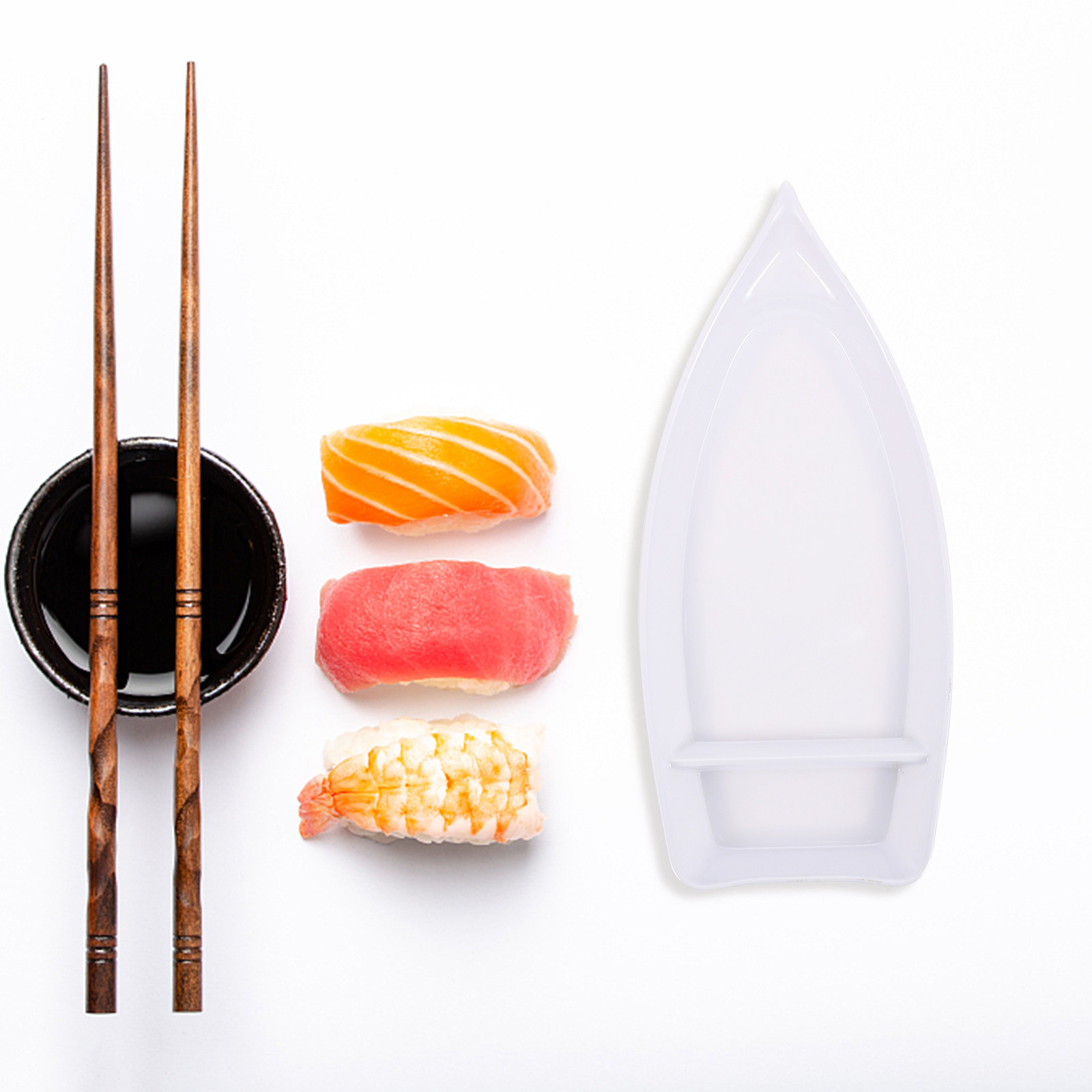 Japanese Lifestyle And Food - Boat Shaped Sushi Plate Long Service