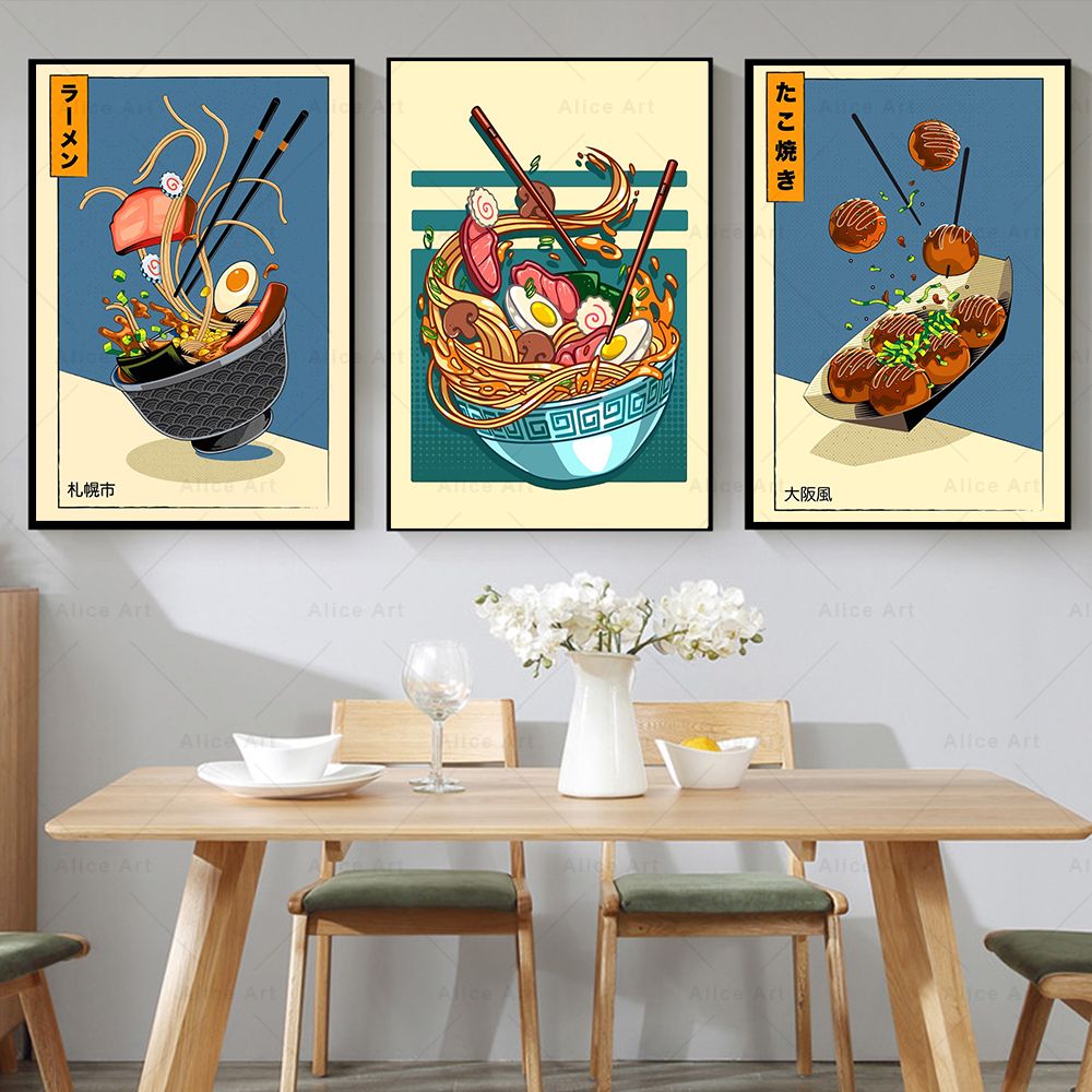 Japanese Lifestyle And Food - Japanese Style Poster Kitchen Food Canvas