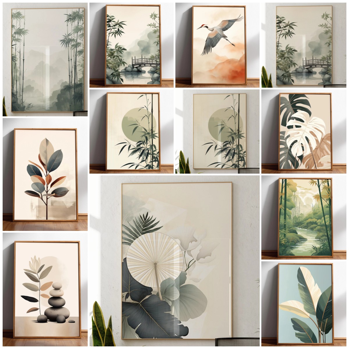Japandi Wall Art Minimal Botan - Japanese Zen Lifestyle review and price