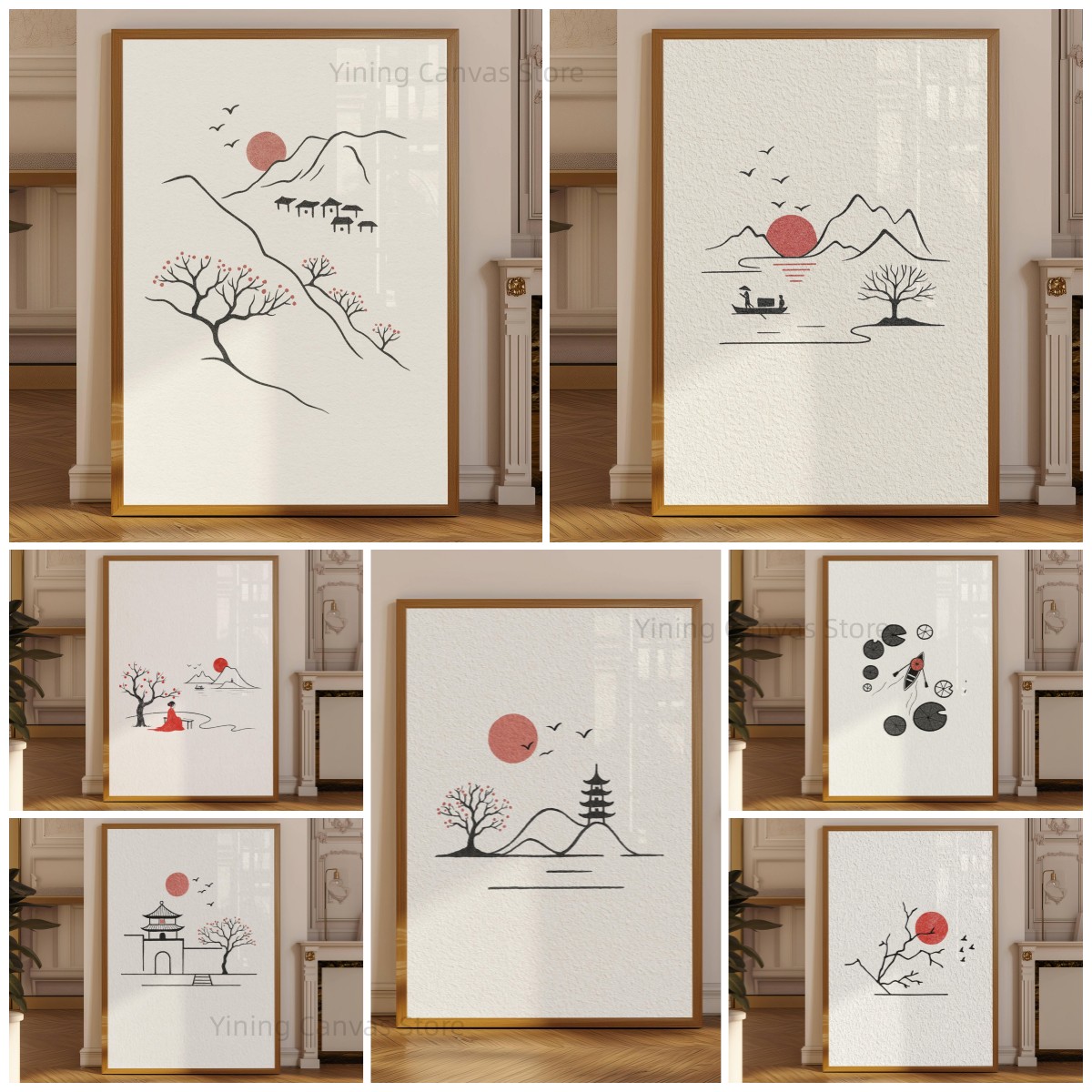 Minimalist Japanese Ink Poster - Japanese Zen Lifestyle review and price