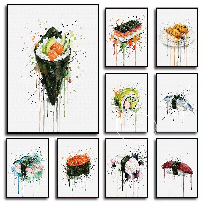 Watercolor Japanese Food Eel S - Japanese Lifestyle And Food review and price