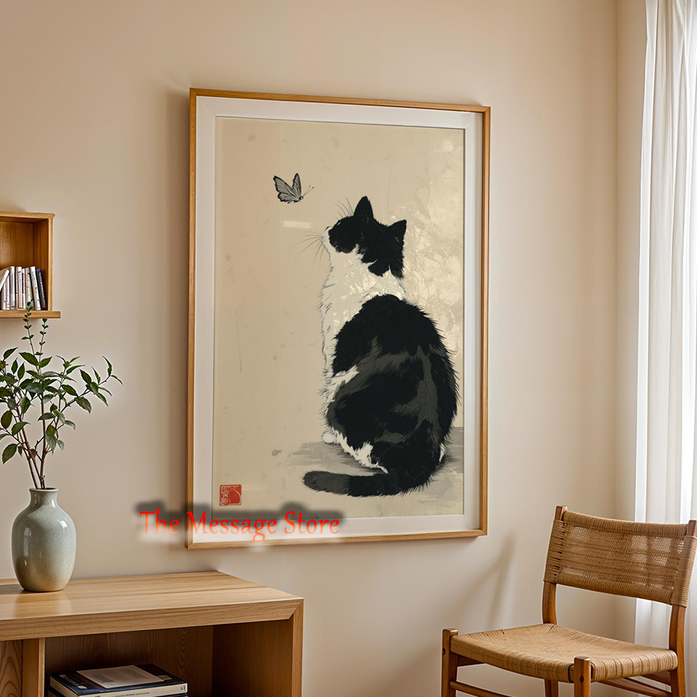 Black Cow Cat Japanese Minimal - Japanese Zen Lifestyle review and price