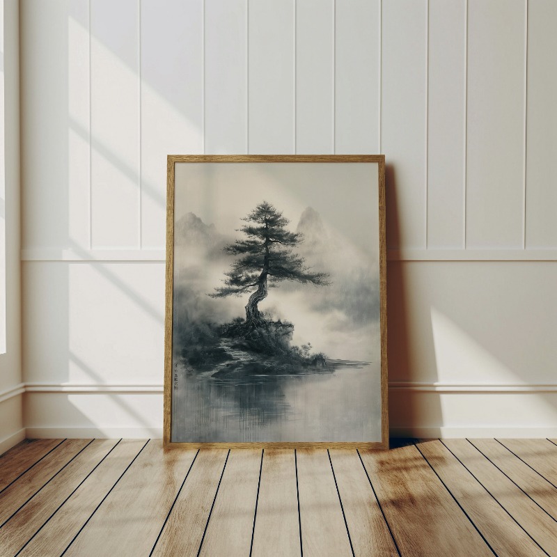 Japanese Ink Style Zen Bonzai  - Japanese Zen Lifestyle review and price