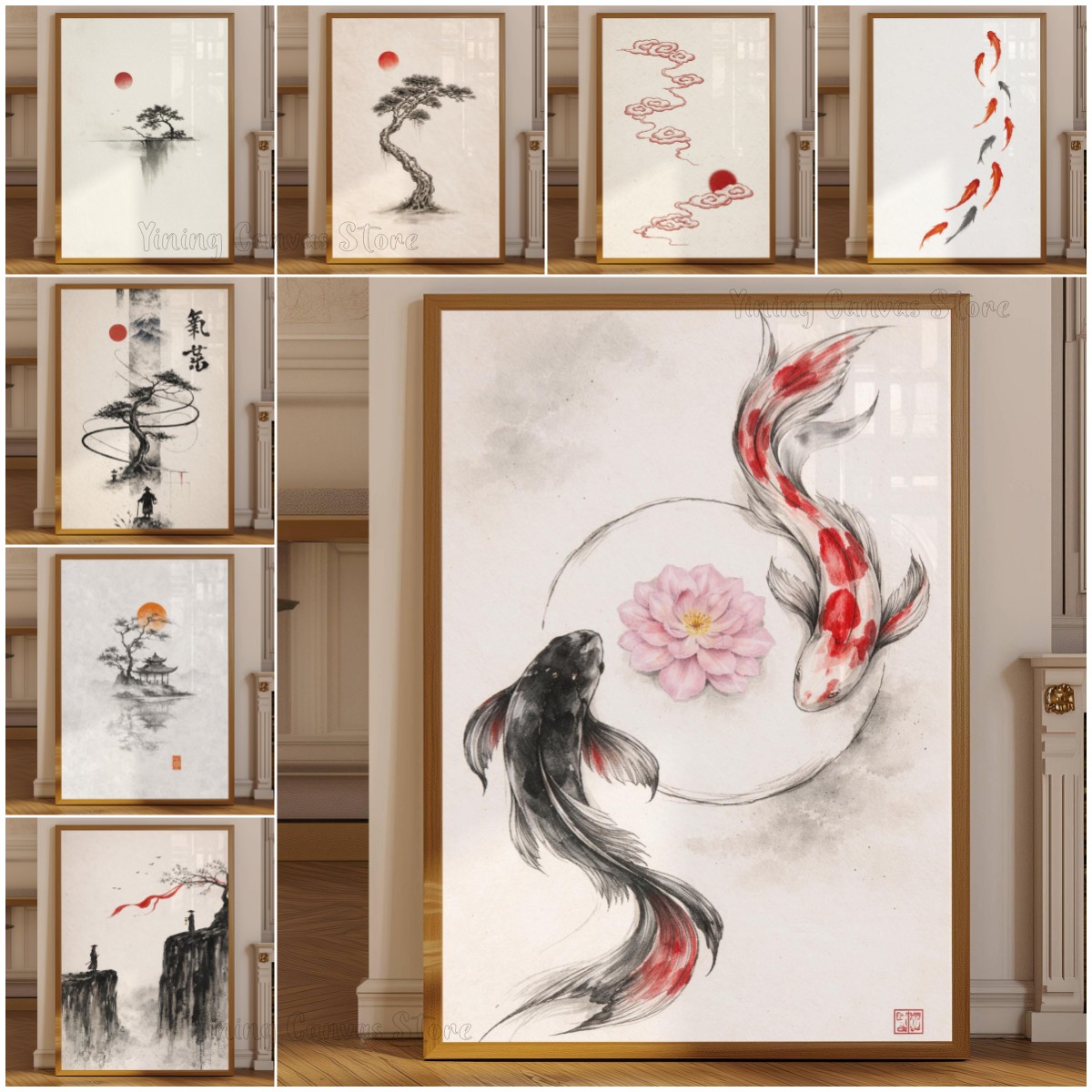 Japanese Ink Wash Landscape Po - Japanese Zen Lifestyle review and price